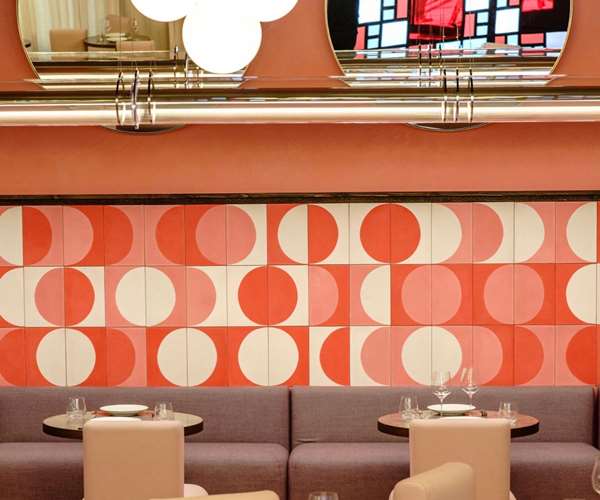 tiled wall at Coquette
