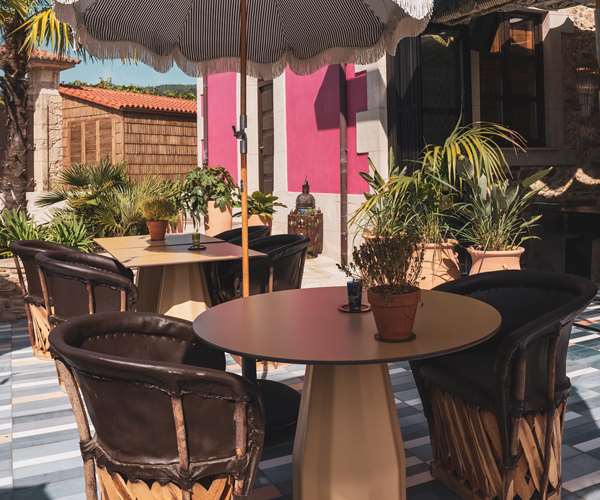 patio seating at Casa Beatnik