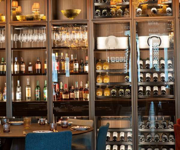Wine storage at Bambola
